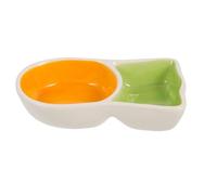 ABOOFAN Ceramic Carrot-shaped Hamster Bowl for Small Pets with Smooth Surface and Easy to Clean Design, Rat Feeding Bowl for Guinea Pigs and Hamsters in Home Use