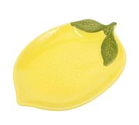 ABOOFAN Ceramic Lemon Shape Dessert Plates Salad Cake Fruit Snacks Plate Decorative Serving Dish Plates for Home Party