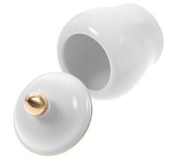 ABOOFAN Ceramic Tea Canister Vintage Chinese Style Storage Jar Mini Ceramic Ginger Jars with Lid Temple Jar Decorative Vase Vintage Tea Tin Can for Food White