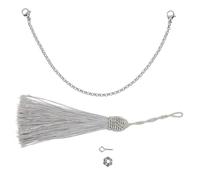 ABOOFAN Chain Piano Tassel to Tremolo with Kalimba 17-tone Alloy Zinc Professional Thumb Accessory, Easy Operate Smooth Surface DIY Decorating Tool for Finger