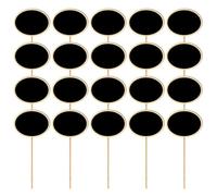 ABOOFAN Chalkboard Signs Message Boards Mini Wooden 20pcs Black Board Labels Portable and Christmas Decoration for Crafts