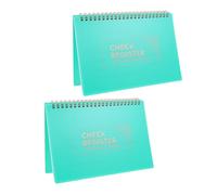 ABOOFAN Check Book Register 60 Pages 2pcs Spiral Binding with Hard Cover, 8.2x6 Inches Light-Colored Paper and Metal, Simplifies Bank Statement for Personal and Business Use