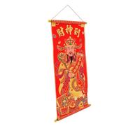 ABOOFAN Chinese God of Wealth 3D Hanging Painting Flocked Cloth Wall Art Tear and Break Resistant Creative Appearance Room and Office Decoration Feng Shui Wealth Painting Random Style