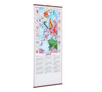 ABOOFAN Chinese New Year Wall Calendar Feng Shui Hanging Scroll Printing Monthly Calendar 2026 Year of The Horse Paper Material Resistant to Fading Monthly Page Updates Zodiac-themed