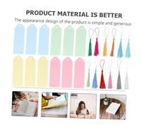 ABOOFAN Chinese Style DIY Bookmarks with Tassels Small Blank Kraft Cardstock for Hand-Painted Creative Crafts Gift for Students and Book Lovers