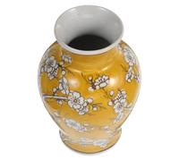 ABOOFAN Chinoiserie Ceramic Flower Vase Retro Oriental Planter Small Vintage Porcelain Decorative Accent for Coffee Table Living Shelf Display