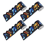 ABOOFAN Choir Room Border Trim 4 Rolls 33Ft X 2.95In Paper Material Easy Application Musical Notes for Notice Boards and Classroom Walls