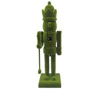 ABOOFAN Christmas Nutcracker Soldier Ornament 10 Inch Green Flocking Nutcracker Tabletop Centerpiece for Christmas Party Decoration