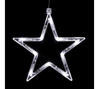 ABOOFAN Christmas Star Window Lights with Suction Cup Battery Operated White Light Hanging Star Lamp Lighted Stars for Christmas Window Decorations