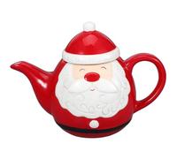 ABOOFAN Christmas Tree Teapot, Ceramic Santa Claus Tea Kettle Loose Teapot Vintage Ceramic Coffee Pot Water Pot