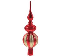 ABOOFAN Christmas Tree Topper Vintage Spherical Tree Top for Home Xmas Holiday Party Decorations 9 Inch