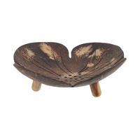 ABOOFAN Coconut Shell Soap Bar Holder Petal Style Self-draining Bathroom Soap Dish for Shower Kitchen Sink Stylish Vintage Organizer