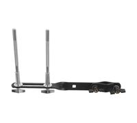 ABOOFAN Cowbell Holder with Double Rod Design Metal Drum Mount Bracket for Cymbals Drum Racks Adjustable Angle Height and Stage Use