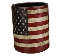 ABOOFAN Creative Pu Leather Pen Holder for Desk and Makeup Brushes with Supple Liner Surface, Red Pencil Storage Bucket that Will Not Scratch Glasses, for Home and Office Organizing