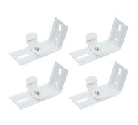 ABOOFAN Curtain Ceiling Brackets Curtain Bracket Decor White Iron 4Pcs L-Shaped Brackets Resistant to Corrosion Easy to Install for Dining Room Window Treatments