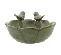ABOOFAN Decorative Leaf-shaped Ceramic Birdbath Bowl Bird Ornament, Versatile Utility and Easy Maintenance for Bees and Birds in Small Garden Areas or Patio