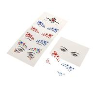 ABOOFAN DIY Five-pointed Star Rhinestone Face Makeup Stickers 6pcs Glitter Eye Decals Creative Temporary Body for Festival Party and Cosplay Random Style