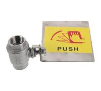 ABOOFAN Dn15 1/2 Inch Female Thread Push Operated Ball Valve for Eyewash Station, Emergency Eye Wash Valve with High Pressure Resistant Metal Construction, Suitable for Safety Shower