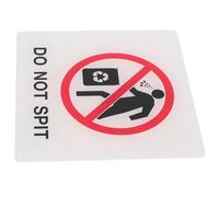 ABOOFAN Do Not Spit Sign Sticker 15x15cm Adhesive No Spitting Notice for Indoor Outdoor Use Environmental and Security Warning Suitable for Offices Restaurants and Public Spaces
