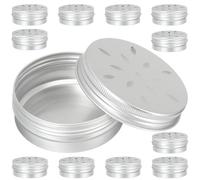 ABOOFAN Dog Scent Training Boxes Sturdy Equipment 60ml Aluminium Containers 12pcs for Dog Nose Work and Sniffle Training Silver to Pets Natural Smell Skills