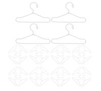 ABOOFAN Doll Clothes Hangers Lightweight and Practical Mini Made of Iron White 50pcs for Dollhouse Clothes Display and Enhancing Creativity