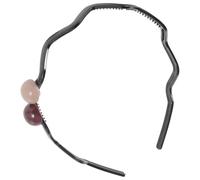 ABOOFAN Double Ball Headbands for Women 2pcs, Colorblock Decorative Hairbands with Wavy Design, Non-slip Hair Accessories Suitable for Daily Wear and Casual Styling