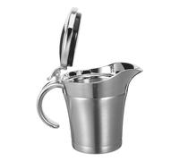 ABOOFAN Double Insulated Stainless Steel Sauce Boat Thermal Gravy Jug with Seamless Pour Spout for Steak Sauce for Home and Restaurant Serving