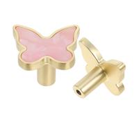 ABOOFAN Drawer Knobs Single Hole Handles Zinc Alloy Butterfly 2pcs with Smooth and Comfortable Grip, Minimalist for Kitchen and Bathroom Drawers Or Dressers