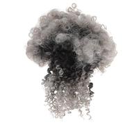 ABOOFAN Drawstring Afro Puff Ponytail Extension with Bangs for Women Short Curly Hairpiece High Temperature Silk Synthetic Comfortable Stylish Hair for Daily Wear and Parties