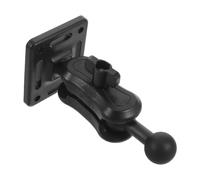 ABOOFAN Drill Mount Black Plastic Material 17mm Ball Adapter for Car Phone Holder with Extension Rod Dual 360-degree Swivel Joints, Adjustable Height and Angle for Dashboard Car Mount