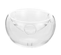 ABOOFAN Dry Ice Salad Bowl, Hand Blown High Borosilicate Glass Serving Dish | Crystal Finish, Breathable Opening, Smooth Surface, Easy Cleaning, for Vegetables, Ice, Buffets and Christmas
