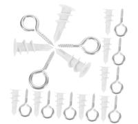 ABOOFAN Drywall Anchors Kit Self Drilling Wall Anchors Lightweight Reusable Nylon Iron Plasterboard Fixings for Curtain Rods and Wall Hangings 20 Sets