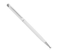 ABOOFAN Dual Function Capacitive Pen for Students and Professionals High Precision Fabric Tip Metal Body 14Cm White Compatible with Tablets and Smartphones