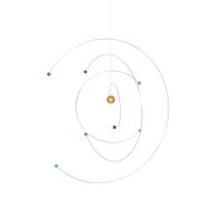 ABOOFAN Educational Science Atom Hanging Mobile with Planet Model for Adults and, Space Theme Dynamic Balance Wind Chime for Classroom and Home Décor