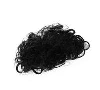ABOOFAN Elastic Drawstring Messy Bun Hair Piece Natural Black Loose Wave Curly Hair Buns for Women Daily Wear Parties Weddings