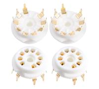 ABOOFAN Electronic 9-Pin Vacuum Tube Sockets 4Pcs Ceramic Tube Holders with Practical Design for Pcb Mounting in Audio Accessories and Instrumentation
