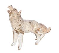 ABOOFAN Elegant Crystal Wolf Sculpture with Realistic Design, Wear Resistant and Easy to Clean Glass Animal Figurine for Living Room and Home Accents, Gift for Wolf Lovers