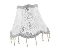 ABOOFAN Elegant European Style Fabric Shade with Beaded Fringe for Bedside Floor Pendant Lights Charming Retro Decor for Living Room and Bedroom