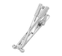 ABOOFAN Elegant Silver Golf Club Tie Clip for Men Made of Sturdy Titanium Steel with Polished Finish and Smooth Surface, Keeps Tie in Place without Snagging Fabrics, for Business or Party