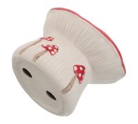 ABOOFAN Elevated Mushroom Shaped Cat Food Bowl Made of Ceramic with Stable Widened Base and Tilted Design, for Kitten and Hamster Feeding at Home Decoration