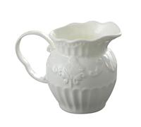 ABOOFAN Embossed Ceramic Milk Jug 5.51In Milk Pot with Handle for Home Kitchen Cafe Restaurant Serving