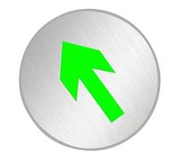 ABOOFAN Emergency Exit Sign Glow the Dark Stainless Steel Floor Marker Fire Emergency Capabilities Visible in Darkness for Office Buildings and Malls
