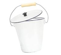 ABOOFAN Enamel Pail Metal Lid Handle Small Trash Can Milk Can Laundry Storage Bucket