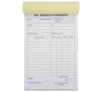 ABOOFAN English Receipt Book 3-Part Tax Invoice Forms A5 60 Pages Business Order Forms for Small Business Trade Order Record and Receipt Management