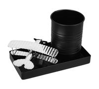ABOOFAN Fashionable Desk Organizer Vintage Airplane Decor Metal Pen Storage Bucket Pencil Holder