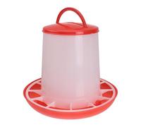 ABOOFAN Feeder Container Feeding 3kg Function Automatic with Plastic Chicken Feed Convenient Use Red and Chicks and Geese Poultry Suitable for Farm and Garden