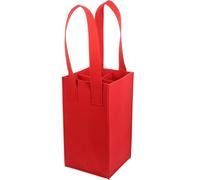 ABOOFAN Felt Wine Bottle Carrier Tote Bag for 4 Bottles Red Wine Bag with Handle Sturdy Storage for Travel Picnic and Holiday Presents