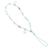 ABOOFAN Five-pointed Star Phone Charm Strap Phone Wrist Strap with Handmade Crystal Beads Chic and Simple Versatile Accessory