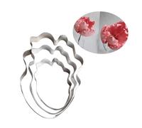 ABOOFAN Fondant Cake Mold Set 3pcs Petal Cookie Cutters Stainless Steel Biscuit Molds for Baking Decorations