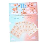 ABOOFAN Gender Reveal Party Game Poster with Voting Stickers Fun Shower Decorations for Boy Girl Interactive Family Bonding Activity Create Memorable Moments